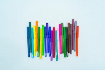 Colorful Sign Pens Mocku p in an Office Setting Isolated White Background Pen Colors Highlighter