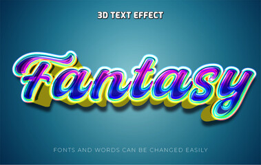 Fantasy 3d editable text effect style