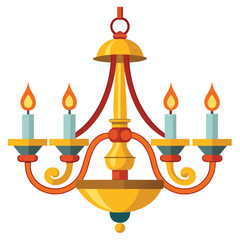 illustration of a candlestick with candle