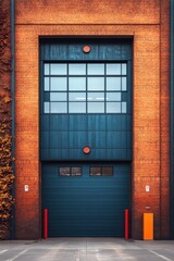 3D Exterior of a modern warehouse 