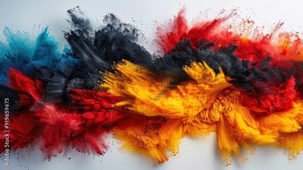 Poster abstract colorful explosion of color