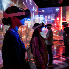People in VR headset