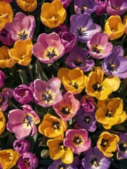 Obraz premium Colorful spring tulips in bloom