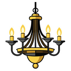 illustration of a candlestick with candle