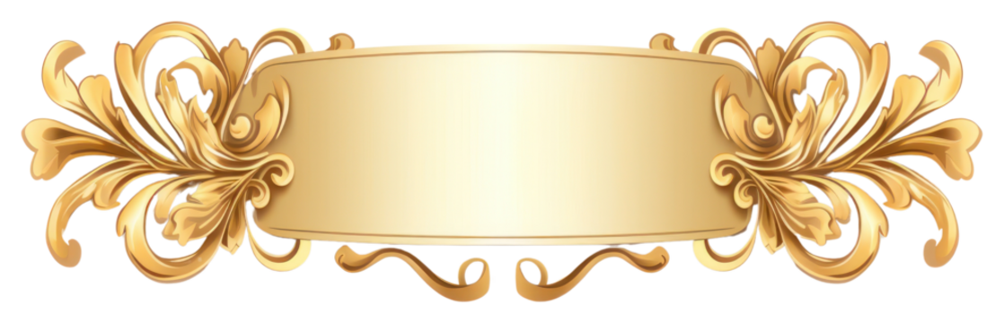 PNG Elegant gold vintage banner design