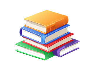 Stack of colorful books; college, education, student, business, library concept