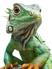 Obraz premium Close-up Portrait of a Green Iguana