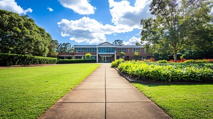 American school exterior 