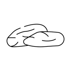 mango dried fruit line icon vector. mango dried fruit sign. isolated contour symbol black illustration