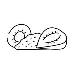 strawberry dried fruit line icon vector. strawberry dried fruit sign. isolated contour symbol black illustration