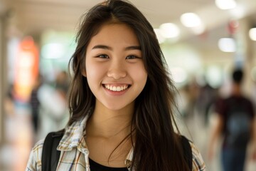 Smiling portrait of a female student