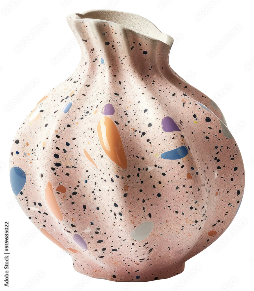 Poster PNG Abstract ceramic vase design