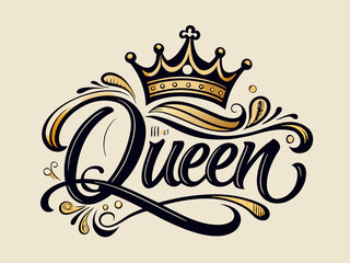Regal calligraphy crown sign. King, queen, princess and royal luxury emblems with hand drawn crowns. Crowned text vector set. Doodle premium, luxury or top accessory as tiara or diadem  © VectorVibe