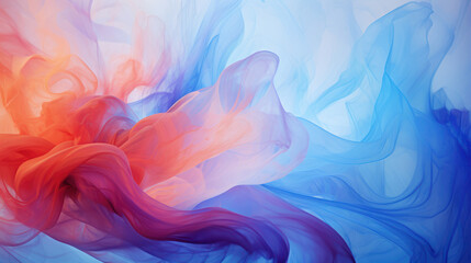 Obraz premium Abstract swirl of colors with a smooth, flowing texture. Mainly shades of blue, purple, pink, and red blend into each other, creating a vibrant and dynamic effect.