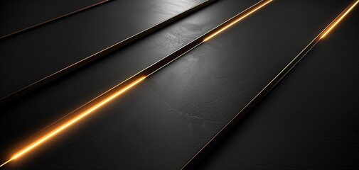 Abstract black background with glowing lines.