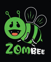 zombee, Halloween t-shirt design, Zombie Bee Halloween T-Shirt