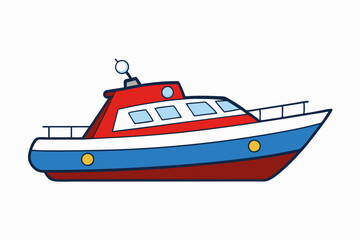 Boat art vector illustration