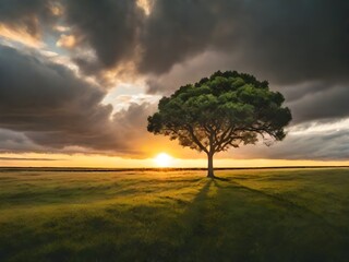 Fototapeta premium photo beautiful natural landscape wallpaper Generative AI