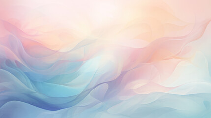 Obraz premium Abstract design consisting of smooth, flowing waves in a gradient of colors. The gentle curves.