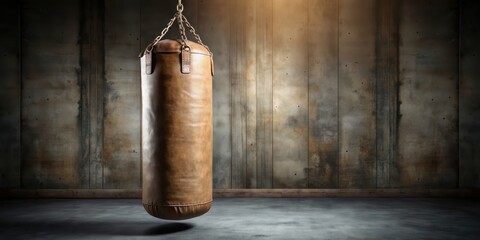Punching bag canvas with multiple scuff marks and dents , workout, fitness, gym, training, exercise