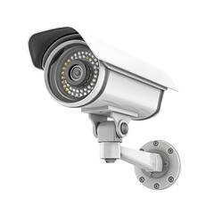 White security CCTV camera, cut out
