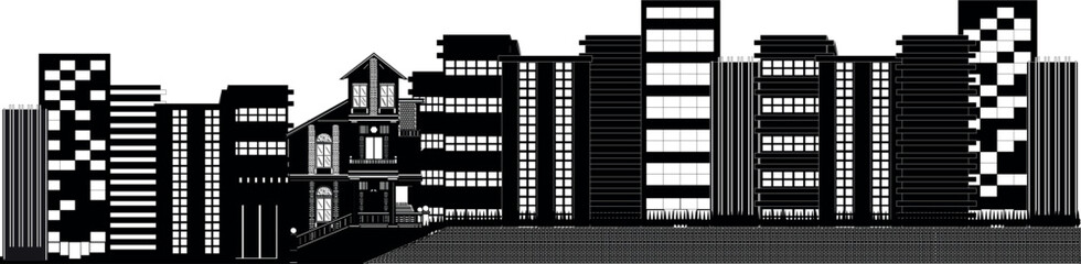Landscape City Silhouette Vector design