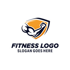 gym hand logo design template