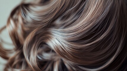 Naklejka premium Close-up of Brown Curly Hair