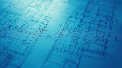 Blue print floor plan, architectural background