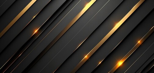 Obraz premium Abstract background with black and gold stripes.
