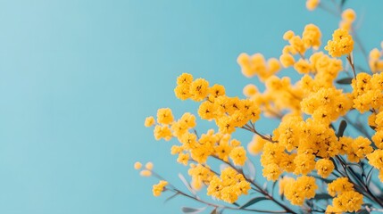 Close-up of golden wattle blossoms in the Australian outback macro shot bright daylight sharp focus,Wattle Day