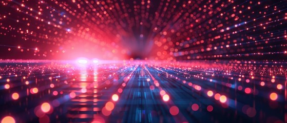 Fototapeta premium Abstract background with glowing red and blue lights.