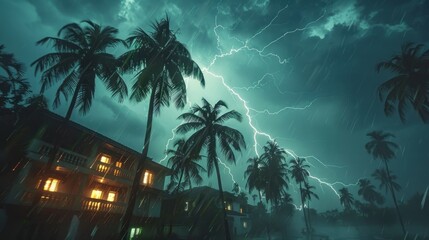 Tropical Storm with Lightning
