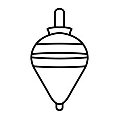Obraz premium Spinning Top Vector Line Icon Design