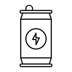 Energy Drink Vector Line Icon Design