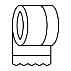 Toilet Roll Vector Line Icon Design