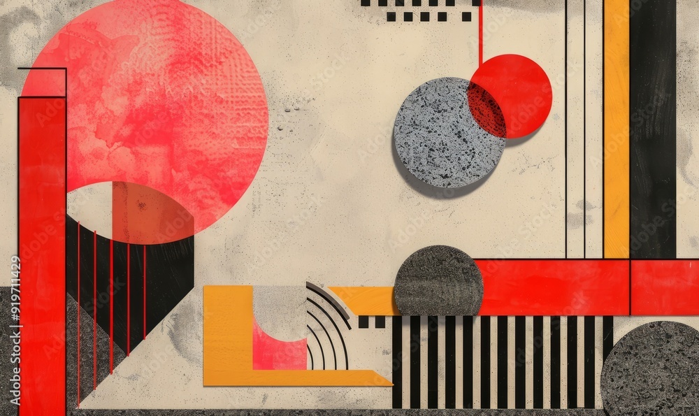 Poster abstract minimalism with reduced elements