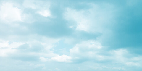 sunny sky blue light watercolor background. Aquarelle painting brush effect card paper textured canvas cloudy smoke space for text, entertaining card, template. aquamarine color graphics illustration