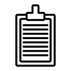 Clipboard Vector Line Icon Design