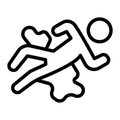 Crime Scene Vector Line Icon Design