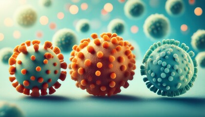 Fototapeta premium Varicella-Zoster Virus, Chickenpox and Shingles
