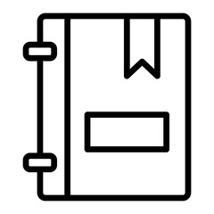 Diary Vector Line Icon Design