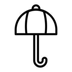 Umbrella Vector Line Icon Design