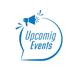 upcoming events text information sign