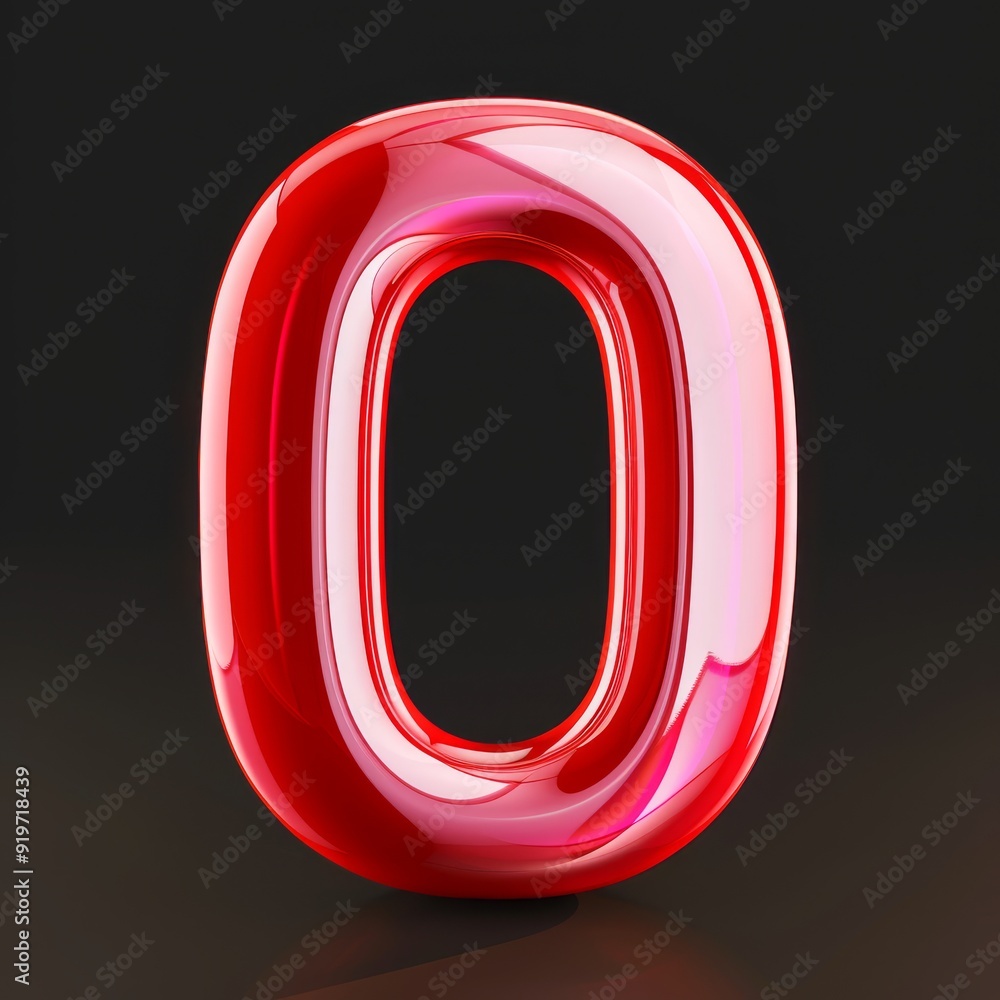 Poster this eyecatching 3d rendering of the number zero features a glossy red finish that stands out agains
