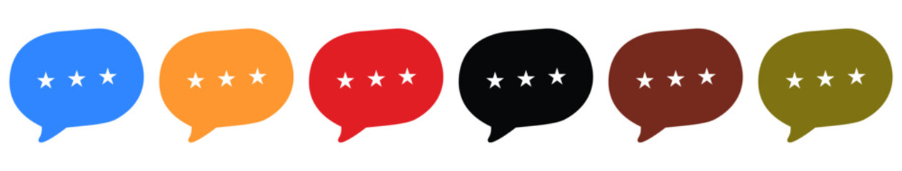 speech bubble chat icon symbol Chat message icons - talk message Bubble chat speech text box icon. vector illustration