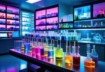 vibrant laboratory equipment displaying cutting edge research tools techniques scientific exploration innovation, advanced, analysis, experiments, technology