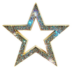 Obraz premium Frame glitter star shape accessories accessory jewelry.