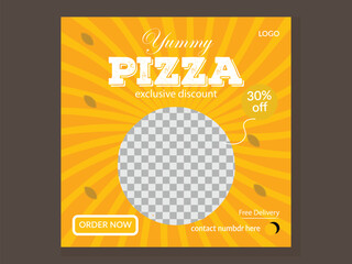 food social media post design and template layout