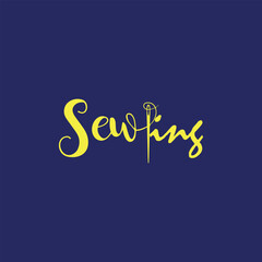 boutique sewing tailoring logo design vector
